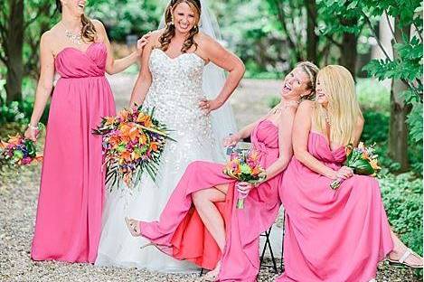 Tropical Bridal Party