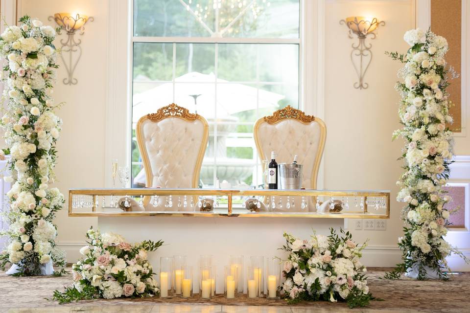 Sweetheart Table Set Up