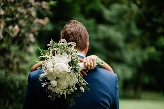 All White Bridal Bouquet