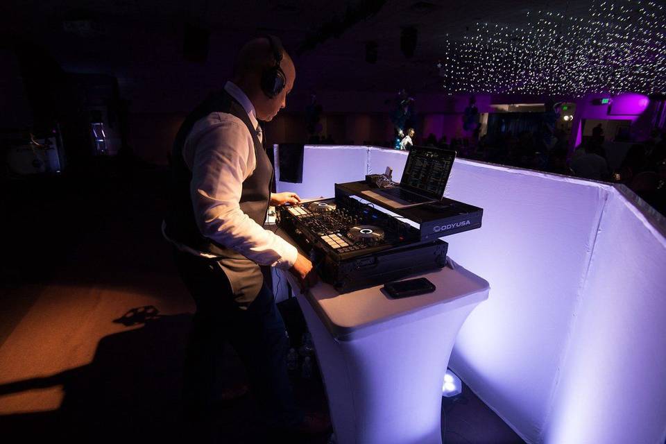 Dj booth from side