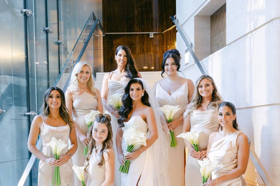 Bride and Bridesmaids