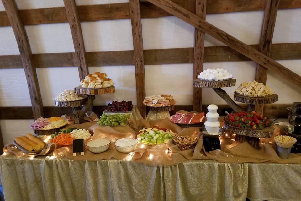 Buffet table