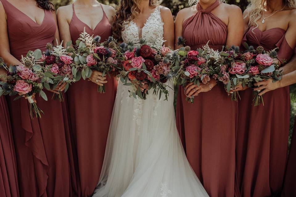 Burgundy Blush Bouquets