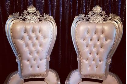 Silver and white thrones