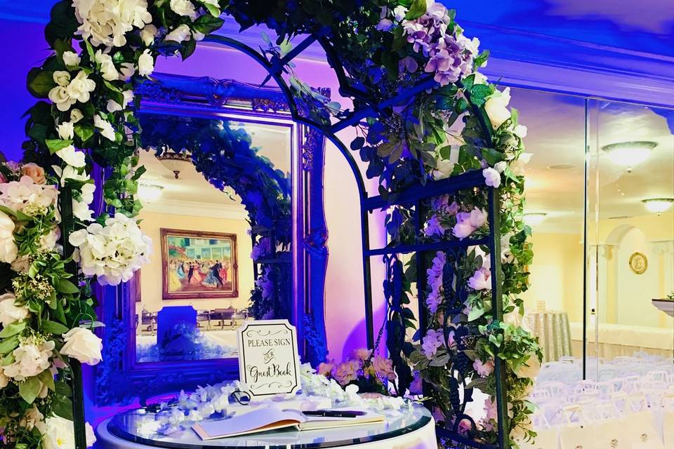 Guestbook Table Flower Arch