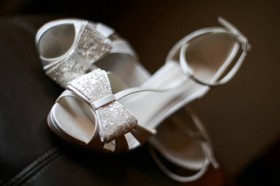 Details matter, perfect ivory bride shoes. Buckner Wedding.Photo Credit: BM-Photography