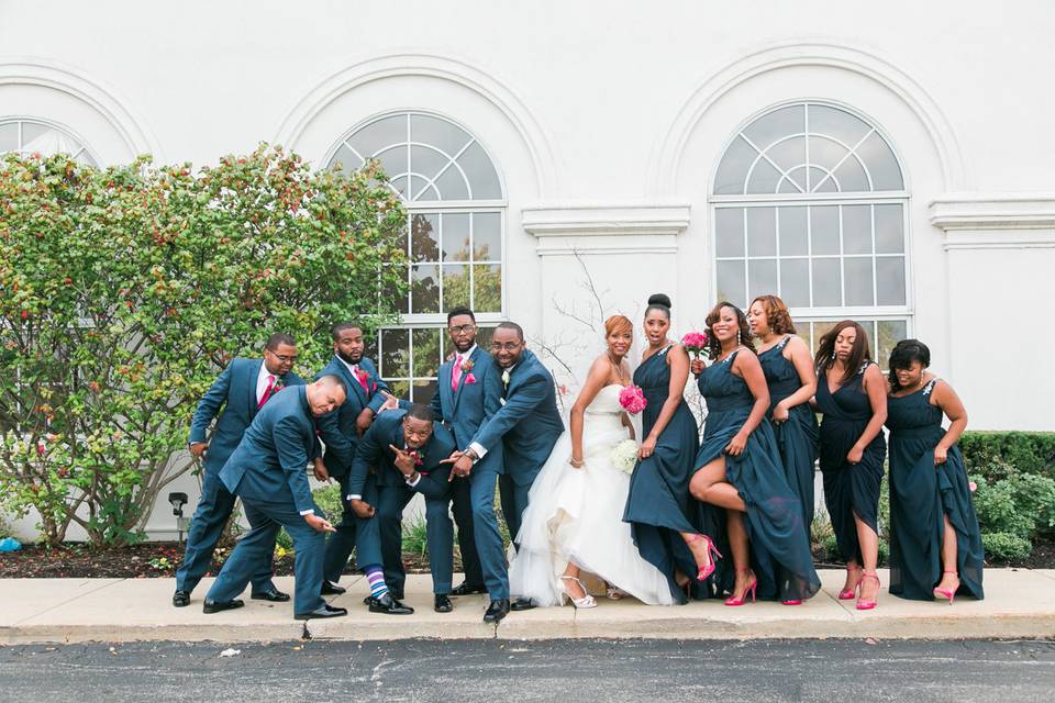 Details matter, the perfect bridal party photo op. Buckner Wedding.Photo Credit: BM-Photography