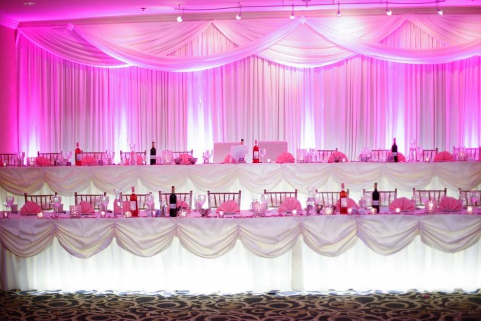 Blushing details matter, head table. Torry Moore Wedding.Photo Credit: Mr. Director Photography