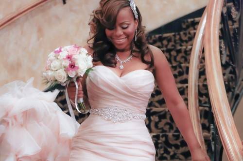 Here come the blushing Bride. Torry Moore Wedding.Photo Credit: Mr. Director Photography