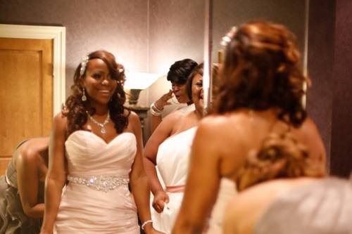 Perfect Bride Blushing. Torry Moore Wedding.Photo Credit: Mr. Director Photography
