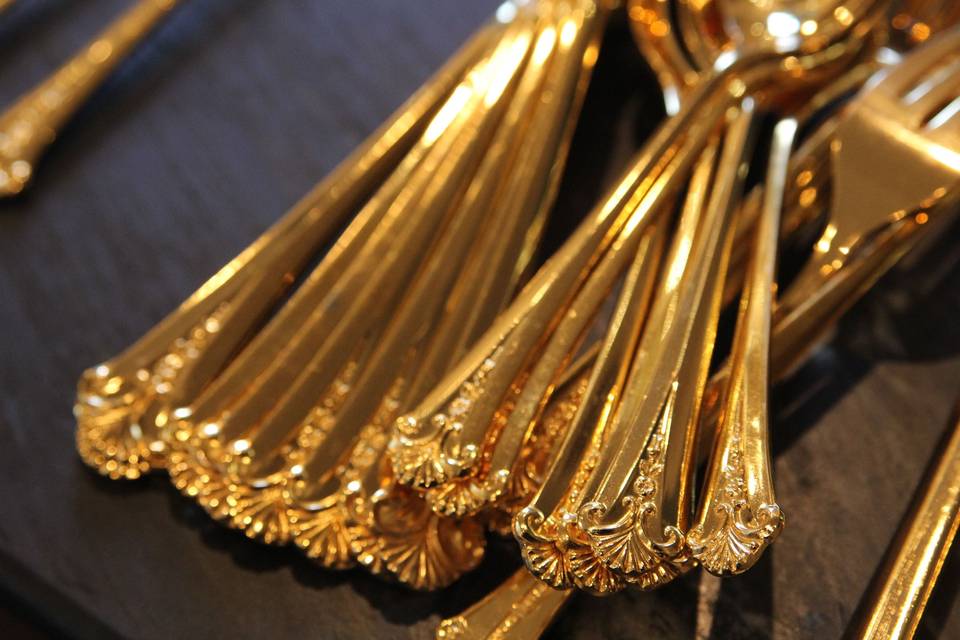 Gold flatware