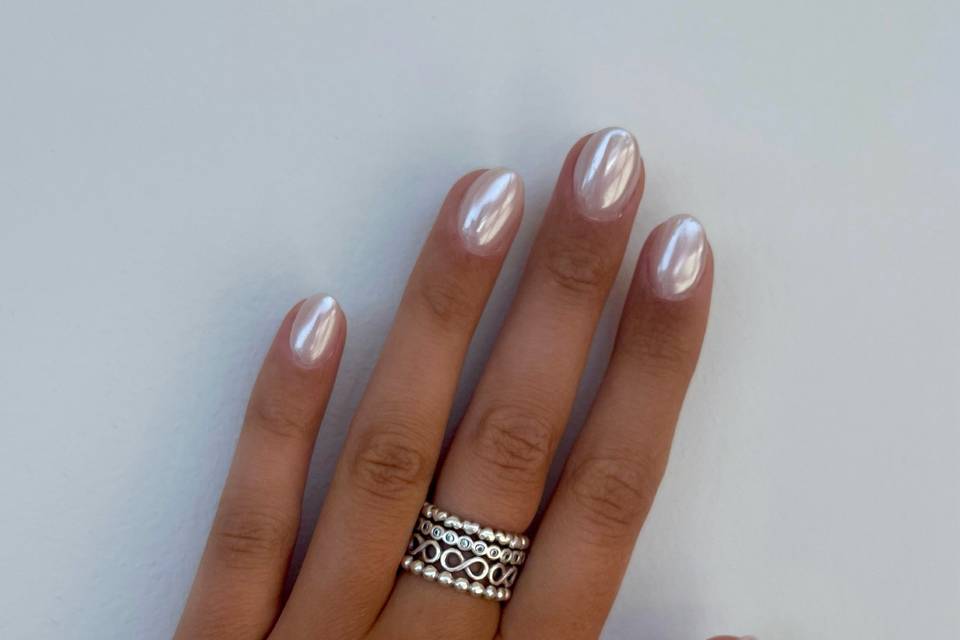 Light Pink Chrome Gel