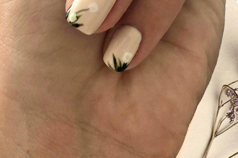 Hand Painted Flowers Gel