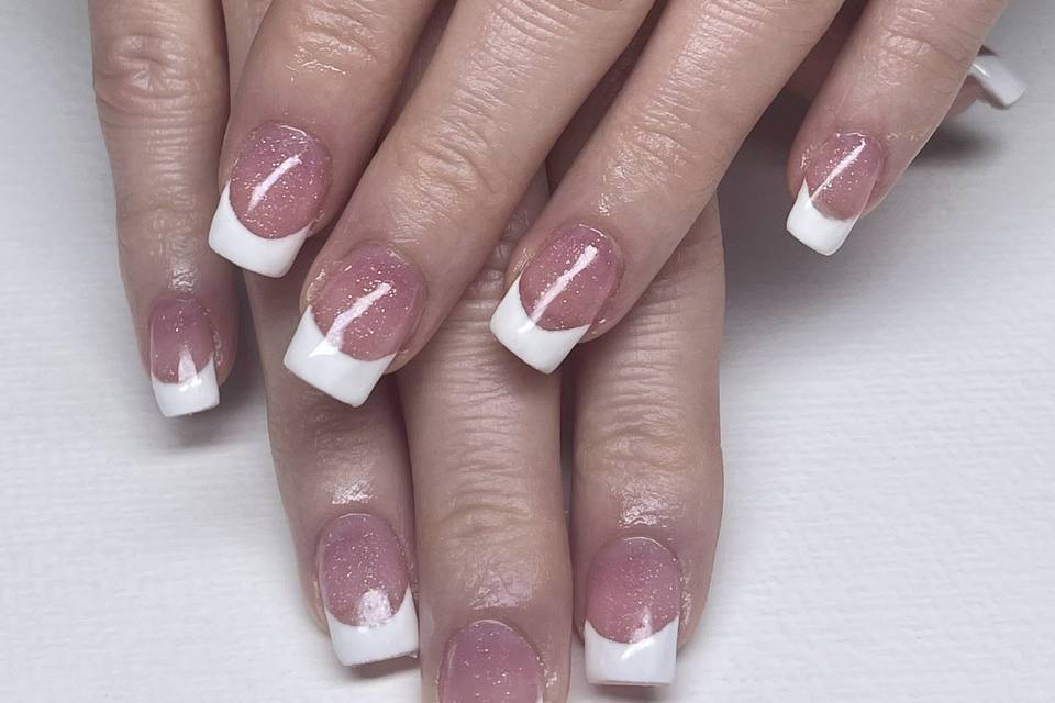 French with Sparkle Acrylic