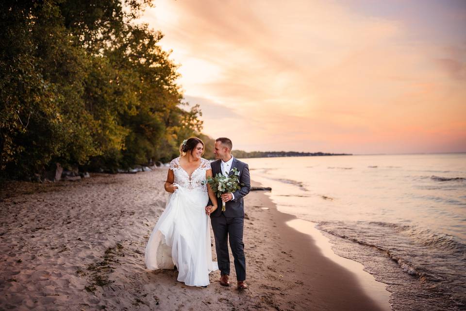 Sunset wedding