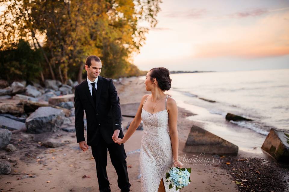 Wedding by the water