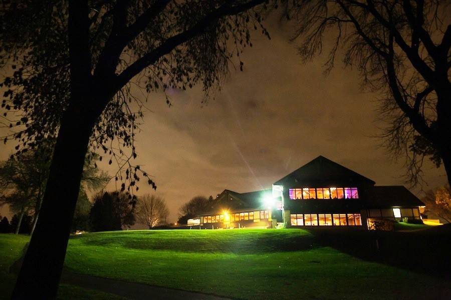 Nighttime back of Clubhouse