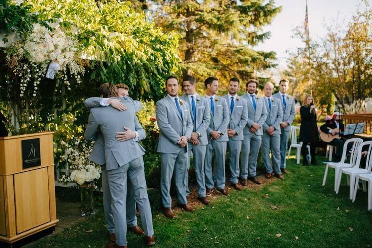 Groomsman Hugs