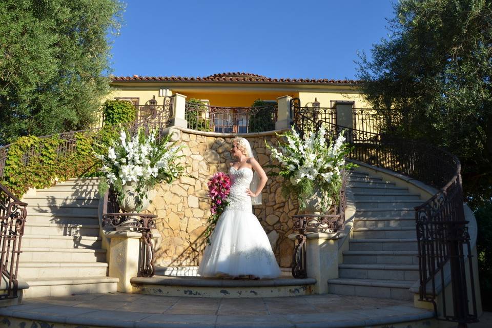 Wedding was on a beautiful July day at Calipaso