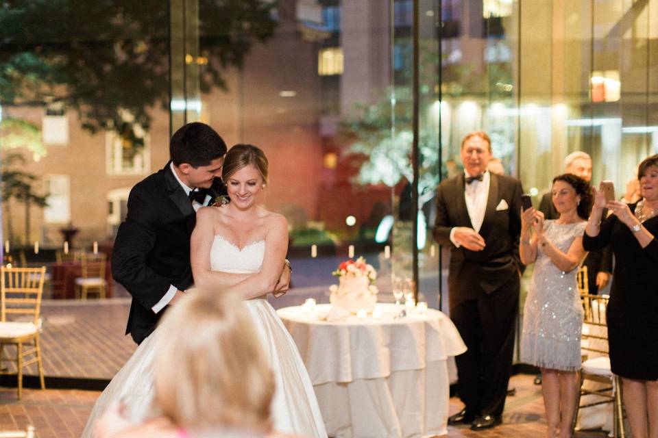 Newlyweds at the reception