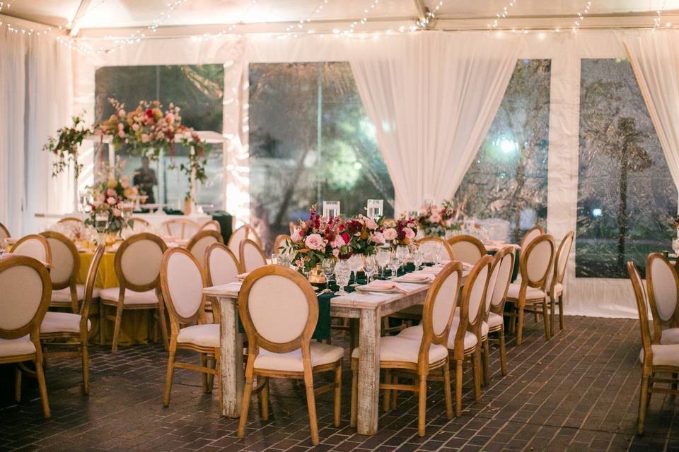 Courtyard under a tent