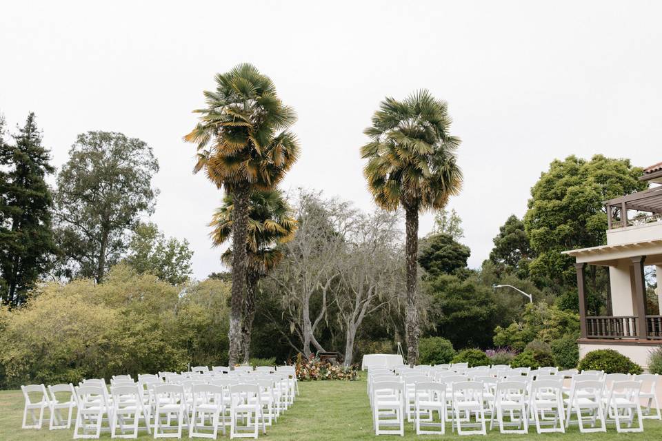 Ceremony between the palms