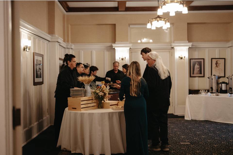 Buffet in our Pino Alto room