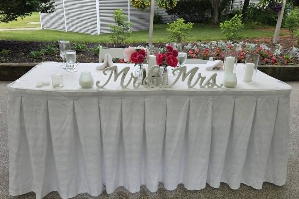 Sweet Heart Table Set Up
