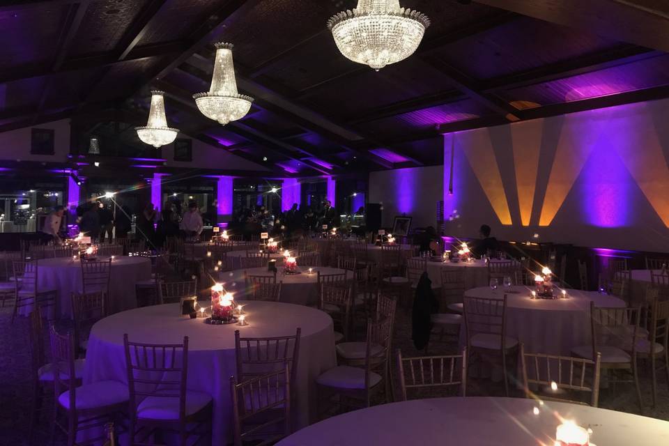 Ballroom Purple Up Lighting