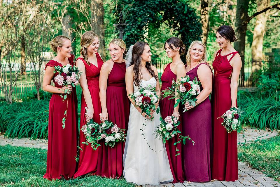 Bride and Bridesmaids