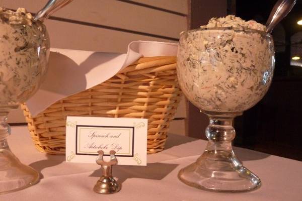 Appetizer at a wedding