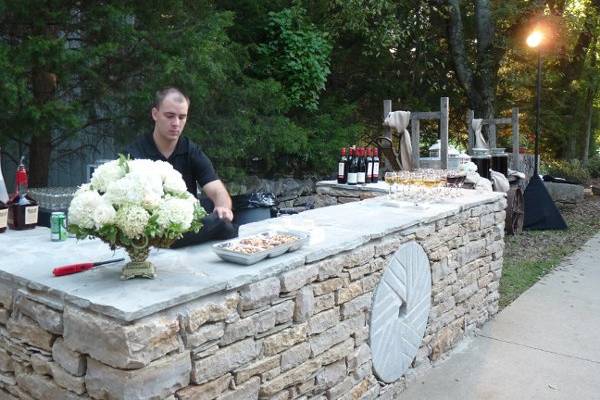 Bar at a wedding