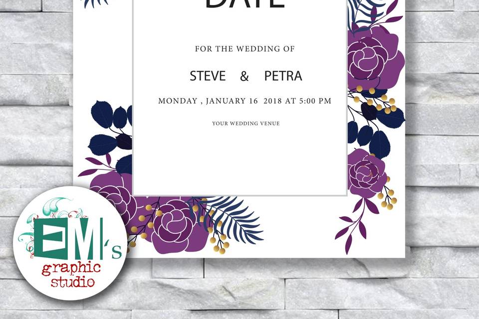 Save the Date Flowers