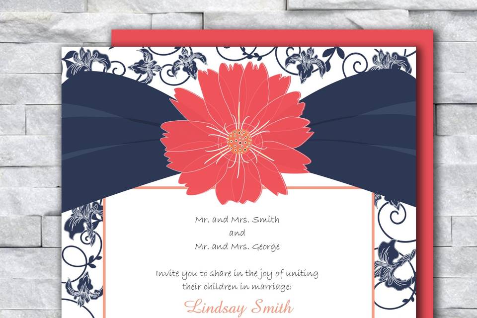 Wedding Invitation Flowers