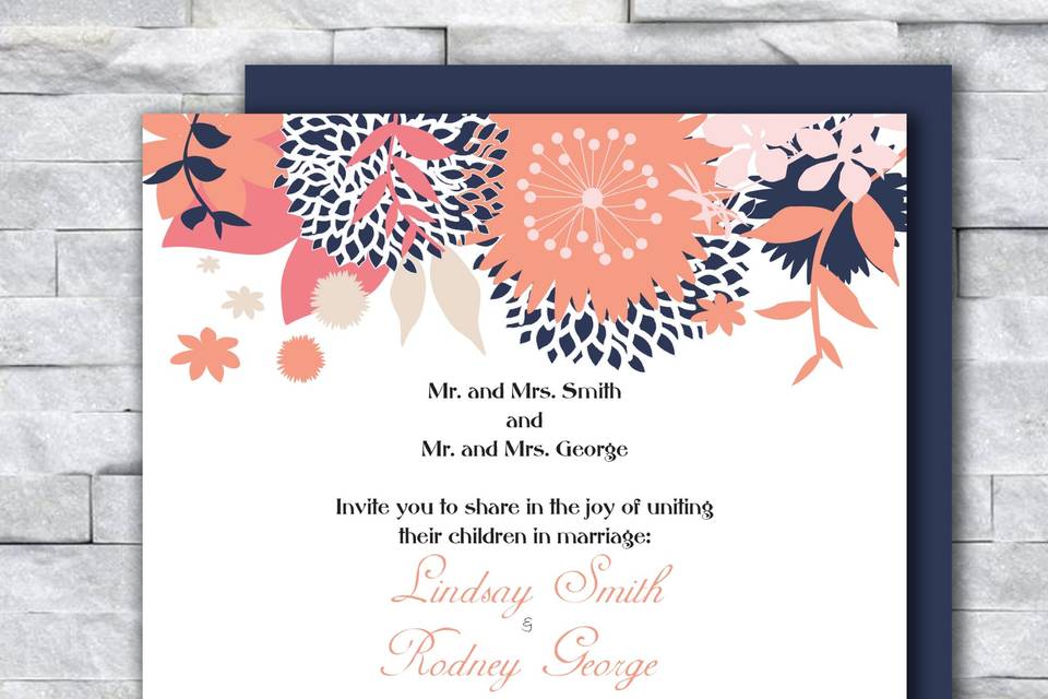 Wedding Invitation Flowers