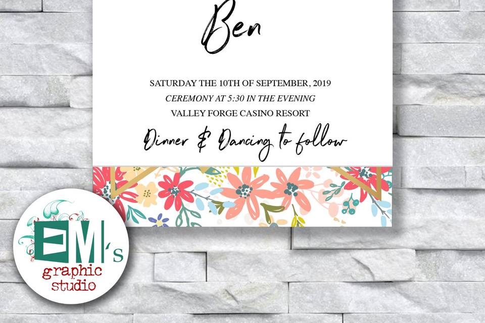 Wedding Invitation Flowers