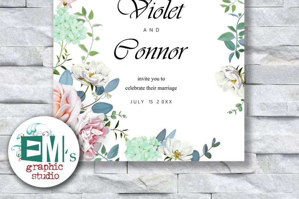 Wedding Invitation Flowers