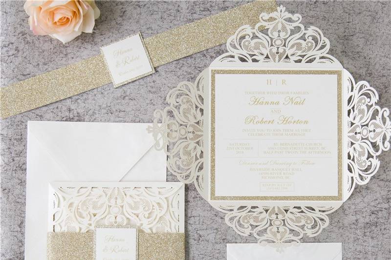 Laser Cut Invitation White