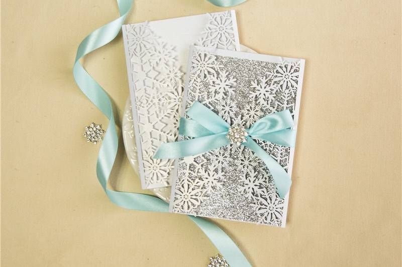 Snowflake Laser Cut Invitation