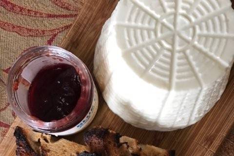 Housemade Ricotta with Ancient Mother Sourdough Toast and Lingonberry Preserves