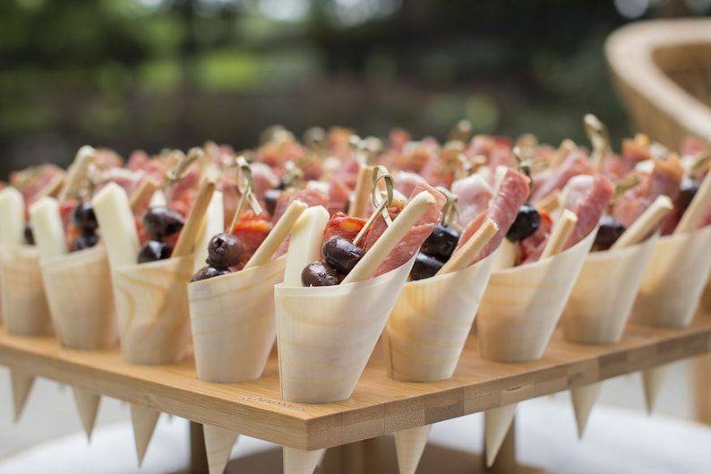 Cones cups for bridal shower