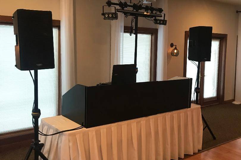 DJ set up for a scouting event
