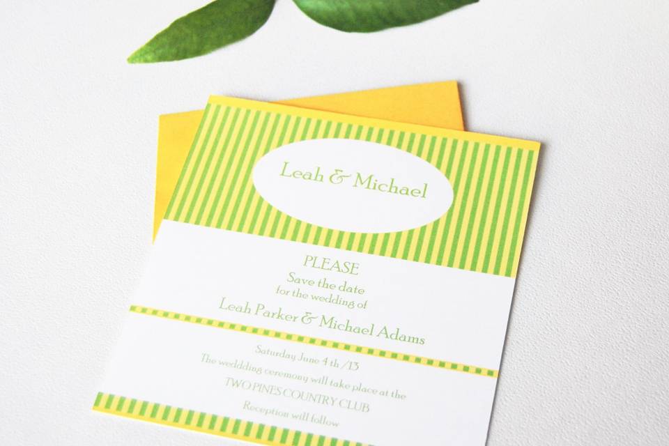 Cheerful and fresh invitation