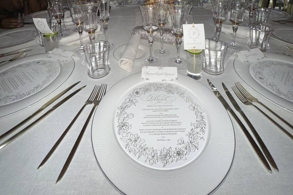 An elegant reception setting