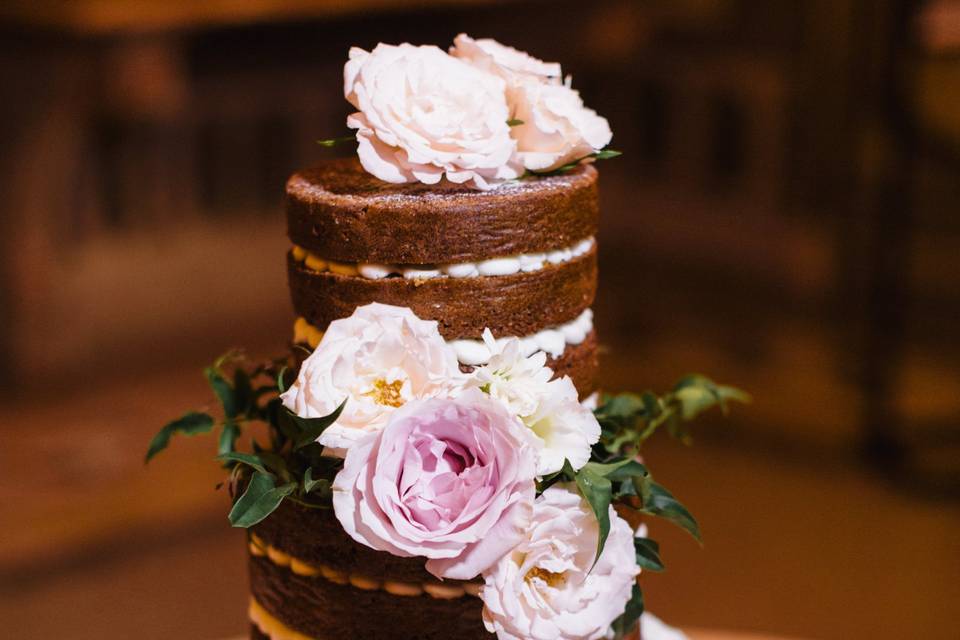 Naked chocolate cake decor