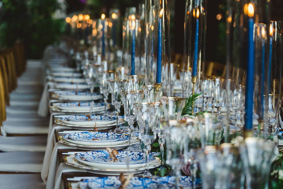 Blue & White tabletop