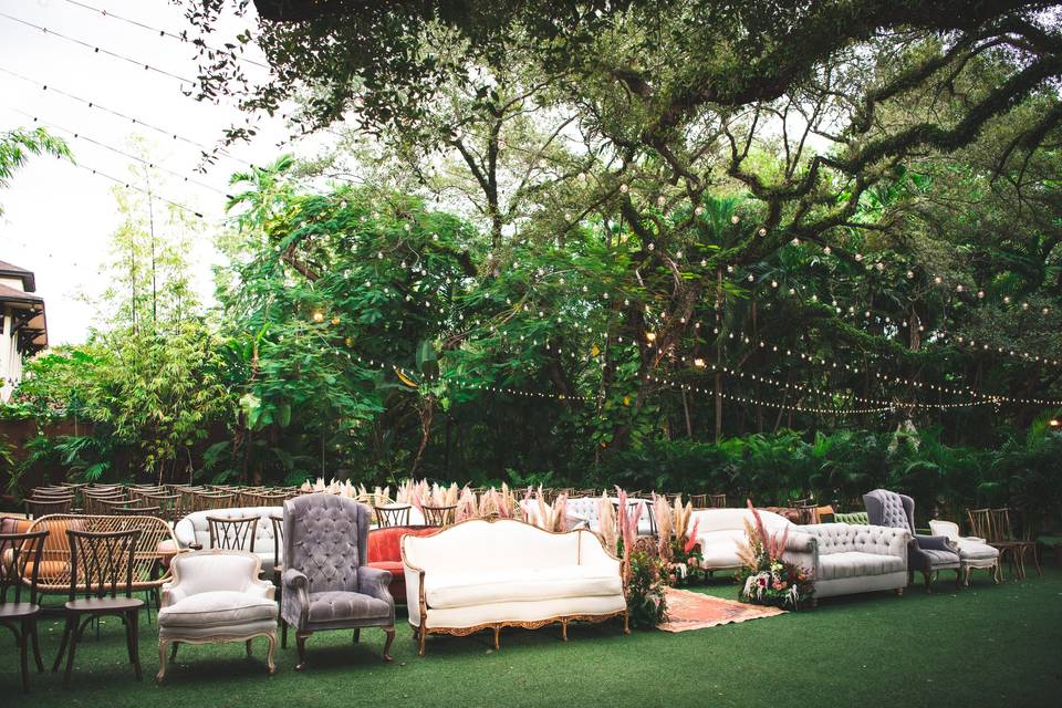 Eclectic ceremony seating