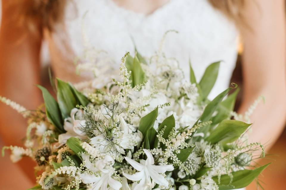 Delicate bridal bouquet