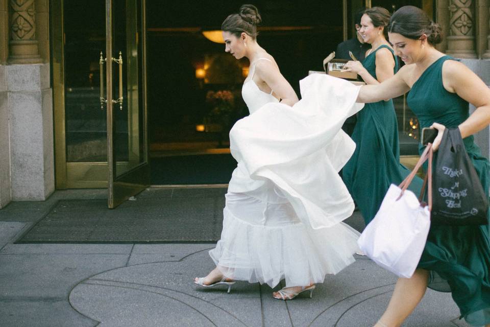 Bride getting ready