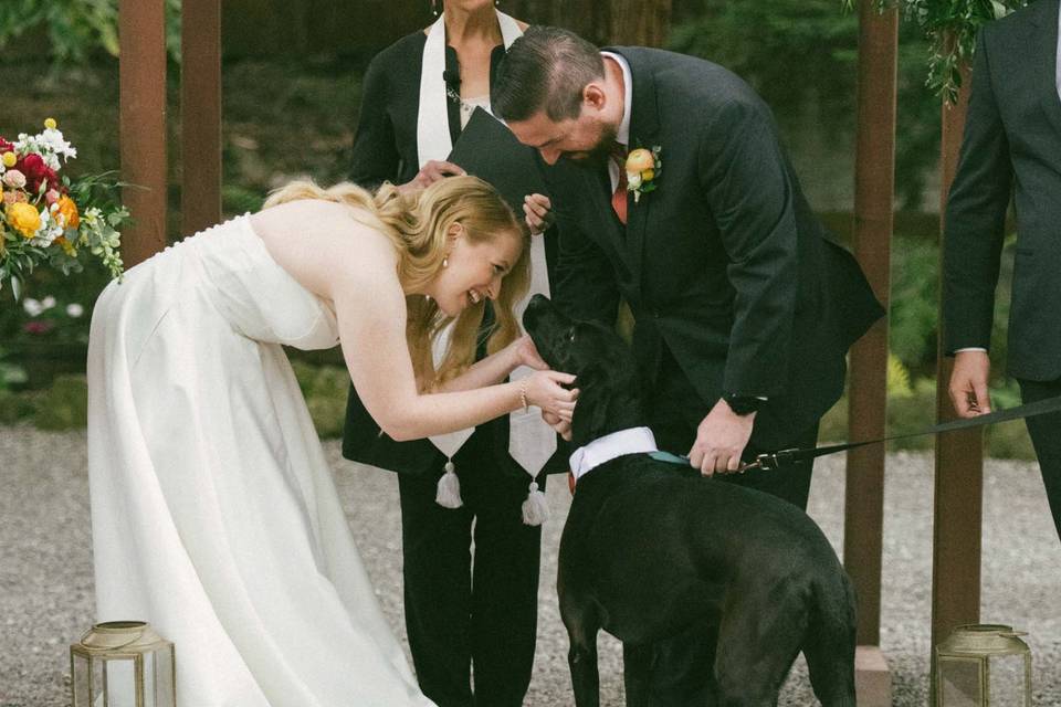 Ceremony with dog